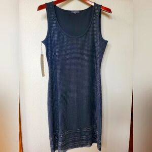 NWT GRAYSE Womens black studded tank dress. Size S